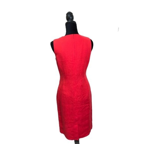 Talbots 100% Irish Linen V-neck Sleeveless Dress | 4 - Picture 2 of 11